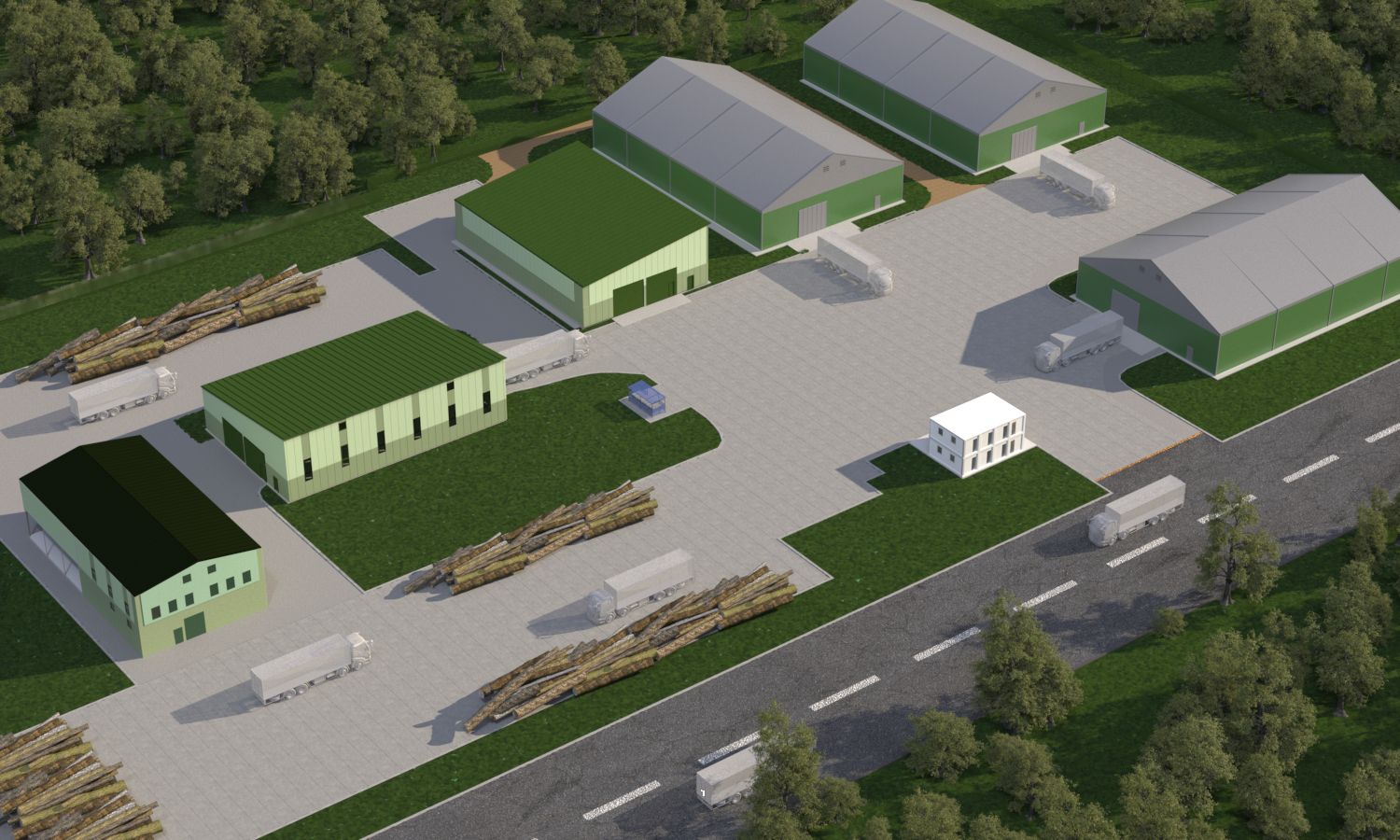 Ražošanas kompleksa būvniecības līkloči